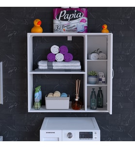 Modilayn URLA 90 x 85,5 x 32,5 cm Makine Üstü Çok Amaçlı Asma Mutfak & Banyo Dolabı
