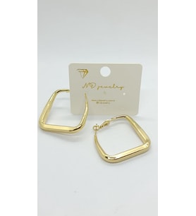 Golden Edge Halka Küpe (orta)