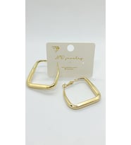 Golden Edge Halka Küpe (orta)