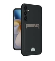 Samsung Galaxy A55 5g Kılıf Kelvin Kartvizitli Silikon - Siyah