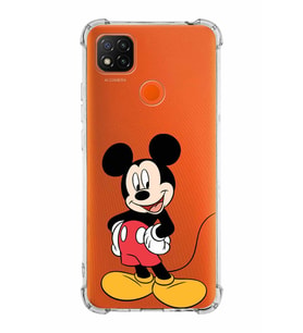 Xiaomi Redmi 9C Köşe Korumalı Antişok Kapak Mickey Mouse Tasarımlı Şeffaf  Kılıf