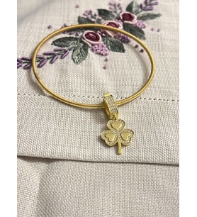 Yonca Model Charm Ajda 925 Ayar Gümüş Ajda Bilezik