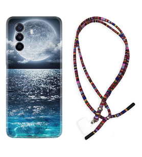 Huawei Nova Y70 Y90 Nova 9 SE  Kılıf Boyun Asklı Rasta Silikon Great Moon 1301