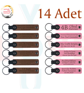 A Kahve & Pembe, Kurumsal Seminer Katılımcılarına Hediye 14’lü Set, Kişiselleştirilebilir Anahtarlık
