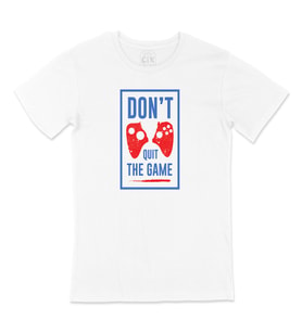 Mavi Don't Quit The Game Tişört