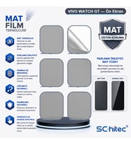 SChitec VIVO WATCH GT Uyumlu Ön Yüzey Mat Hidrojel Ekran Koruyucu