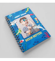 Deniz Tasarımlı Fotoğraflı ve İsimli Defter