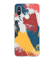 Xiaomi Mi 8 Uyumlu Kapak Brushstroke Tasarımlı Şeffaf Silikon Kılıf