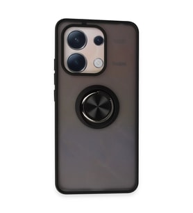 Xiaomi Redmi Note 13 4g Kılıf Montreal Yüzüklü Silikon Kapak - Siyah