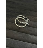 Gümüş iç çap 2 cm ajda model halka küpe