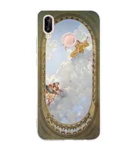 Huawei P20 Lite Uyumlu Baskılı Yumuşak Silikon Şeffaf Telefon Kılıfı