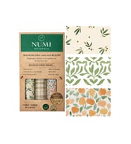 NUMI Naturals Balmumu Gıda Saklama Bezleri – Premium 3’lü Set (30×30 cm) - Olive & Citrus Serisi