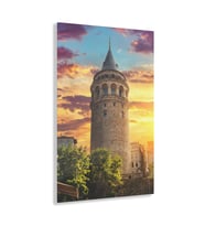 LEYLASER Galata Kulesi Cam Tablo Duvar Dekoru