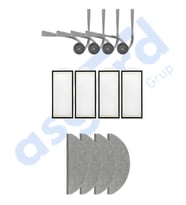ROBOROCK S8 PRO/S8 PRO+/Q8+/Q8 MAX PRO+ Uyumlu 4 Yan Fırça 4 Filtre 4 Mop