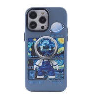 iPhone 14 Pro Kılıf Prada Desenli Kapak - Prada Mavi - 1