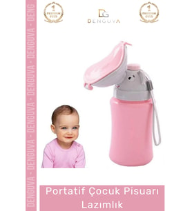 Premium Seri Portatif Sızdırmaz Çocuk Pisuarı Şişe Araba Yolculuk Lazımlık Kız Küçük Tuvalet