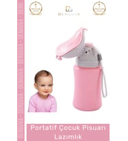 Premium Seri Portatif Sızdırmaz Çocuk Pisuarı Şişe Araba Yolculuk Lazımlık Kız Küçük Tuvalet