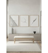 Minimalist Soyut Figüratif İnsan Formları 3’lü Ahşap Çerçeveli Tablo Seti