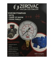 0-100 Bar Çap Ø52 Mm Alttan Bağlantılı Kuru Tip Manometre