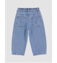 LCW Kids İndigo Beli Lastikli Kız Çocuk Balon Jean Pantolon