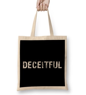 Deceitful Slogan Tee Bez Çanta Uzun Saplı