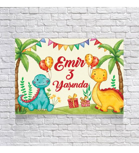 Dino Dinazor Temalı Doğum Günü Afişi 35X50 cm