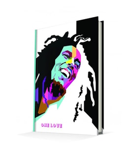 DEFFTER POP ART / BOB MARLEY 14x20 SERT KAPAK ÇİZGİLİ DEFTER 96 YP