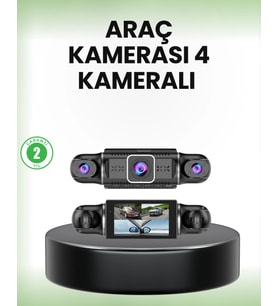 GPS’li 4 Kameralı Araç İç Dış Kayıt Sistemi 1080P WiFi Destekli