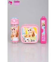 LİSANSLI BARBIE'NİN BESLENME VE BAKIM SETİ 3'LÜ YEMEK SETİ (Açık Pembe)