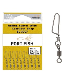 Portfish BL3007 Snap Klipsli Fırdöndü NO:2/0