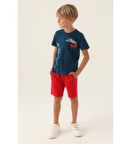 U.S. Polo Assn. 1751 Lisanslı Clothing Lacivert Erkek Çocuk Bermuda Takım