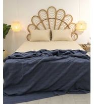 Koza Home Plaid İndigo Çift Kişilik Battaniye 200x220 15015