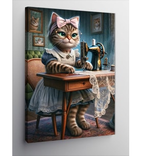 Kanvas Tablo Terzi Kedi