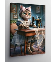 Kanvas Tablo Terzi Kedi