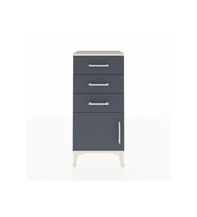 Arges Komodin 3 Çekmeceli Tek Kapaklı 44x30x96 Aytaşı-Antrasit