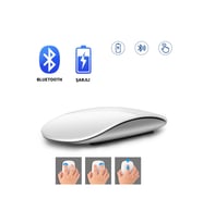 Samsung Tab S10 FE SM-X520 10.9" Tablet Uyumlu Bluetooth Touch Şarjlı Magic Model Mouse Sessiz Dokunmatik Fare (Beyaz)