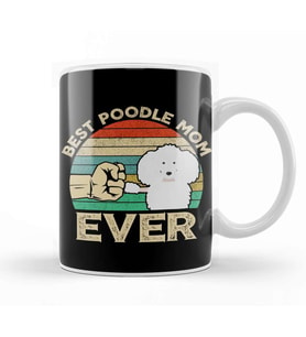 Best Poodle Mom Ever Gifts Kupa Bardak Porselen
