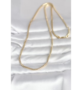 14K Gold Renk Yılan Zincir 60 cm Kadın Kolye (CM) (Standart)