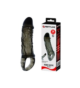 Pretty Love Breyden 16 Cm Siyah siyahi Uzatmalı Silikon Penis Kılıfı Dildo