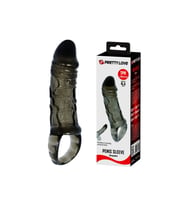 Pretty Love Breyden 16 Cm Siyah siyahi Uzatmalı Silikon Penis Kılıfı Dildo