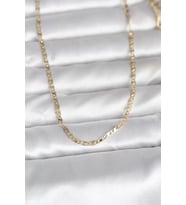 CM 14K Gold Renk Yassı Zincir Model 60 cm Kadın Kolye - TJ-BKO10984