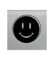 Gülen Tasarım Su Geçirmez Çıkarılabilir Oto Sticker 2 Parça 10*10 Cm