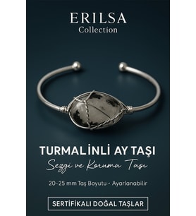 Sertifikalı Doğal Turmalinli Ay Taşı Gümüş Kaplama Ayarlanabilir Bileklik – Sezgi ve Denge (Çok Renkli)