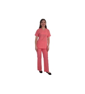 Emel Tekstil Doktor Terikoton Kadın Forma Pembe Yarasa Takım