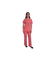 Emel Tekstil Doktor Terikoton Kadın Forma Pembe Yarasa Takım