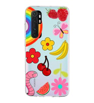 PrintiFy Xiaomi Mi Note 10 Lite ile Uyumlu 1mm Slim Fit Water Color 5 Baskılı Şeffaf  Kılıf