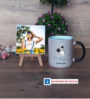 Geometri Öğretmeni Fotoğraflı Dekoratif Taş, Kupa Bardak Beyaz Hediye (Model 9)