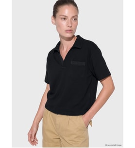 LCW EVERYDAY Siyah Polo Yaka Kadın Tişört