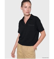 LCW EVERYDAY Siyah Polo Yaka Kadın Tişört