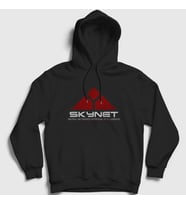 Presmono Unisex Siyah Skynet Film The Terminator Kapüşonlu Sweatshirt 255001tt